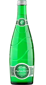 Вода минеральная Рычал-Су, лечебно-столовая газированная вода, 0.5 мл, 1 шт, в стеклянной бутылке фото