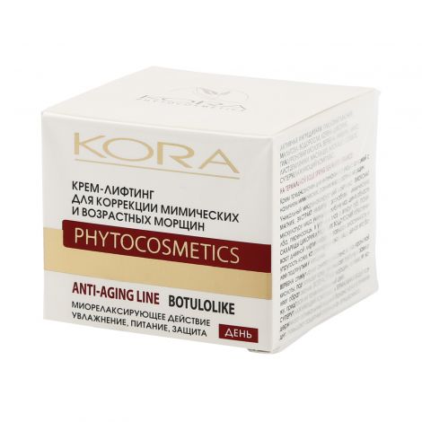 Kora Крем-лифтинг для коррекции мимических и возрастных морщин, крем для лица, 50 мл, 1 шт. фото