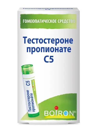 Тестостероне пропионате C5, гранулы гомеопатические, 4 г, 1 шт. фото