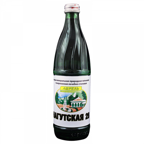 Нагутская-26 вода минеральная, вода минеральная, 0.5 л, 1 шт, в стеклянной бутылке фото
