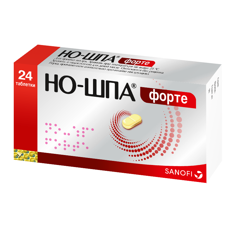 Но-шпа форте, 80 мг, таблетки, 24 шт. фото