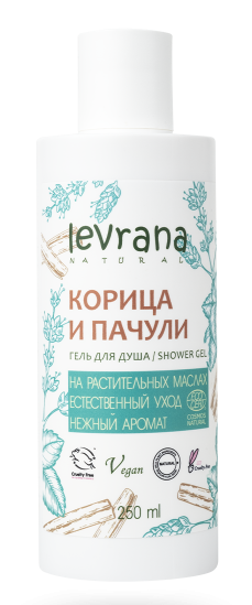 Levrana гель для душа, гель, 250 мл, 1 шт, корица + пачули фото