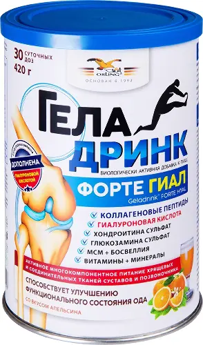 Геладринк Форте Гиал, порошок, 420 г, 1 шт, апельсин фото