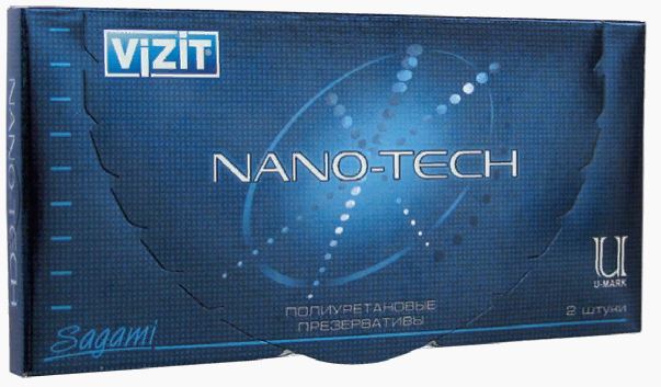 Презервативы Vizit Nano-tech полиуретановый, презерватив, 2 шт, ультратонкие фото
