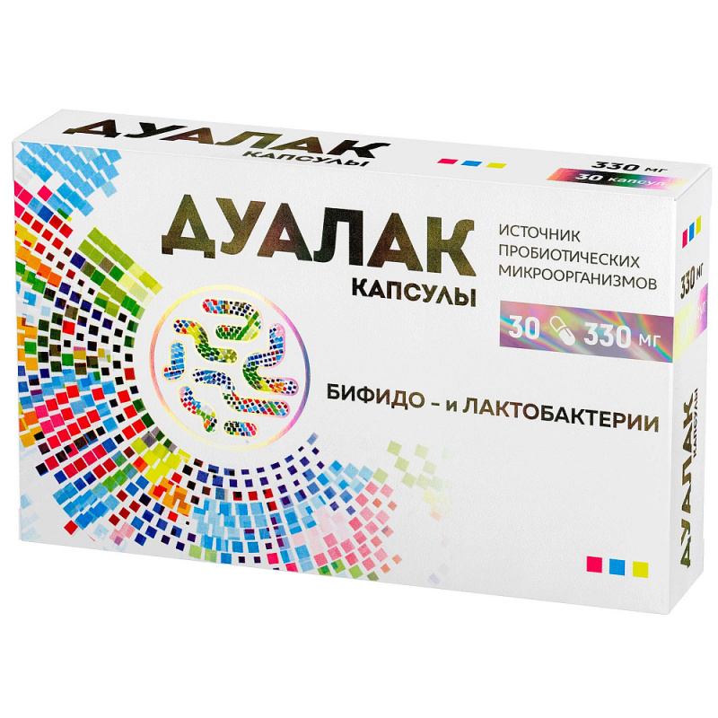 Дуалак, 330 мг, капсулы, 30 шт. фото