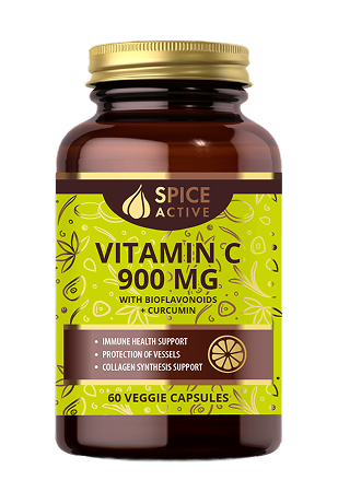 Spice Active Витамин C с биофлавоноидами и куркумином, 900 мг, капсулы, 60 шт. фото