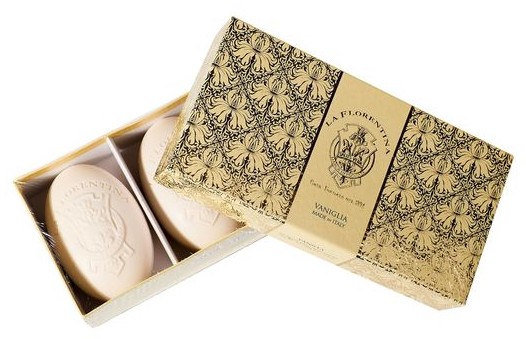 La Florentina Набор мыло Золотое кружево ваниль, мыло твердое, 150 г, 3 шт. фото