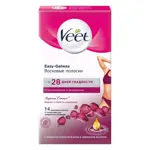 Veet Easy-gelwax Suprem essence для бикини и области подмышек, полоски восковые, 14 шт, бархатная роза и эфирные масла фото