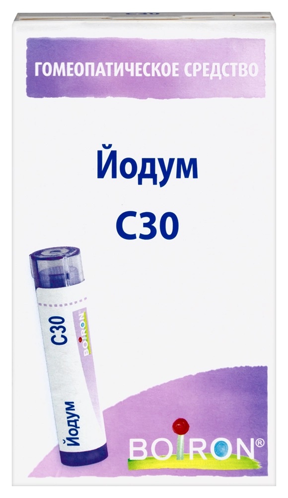 Йодум С30, гранулы гомеопатические, 4 г, 1 шт. фото