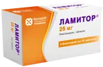 Ламитор, 25 мг, таблетки, 50 шт. фото