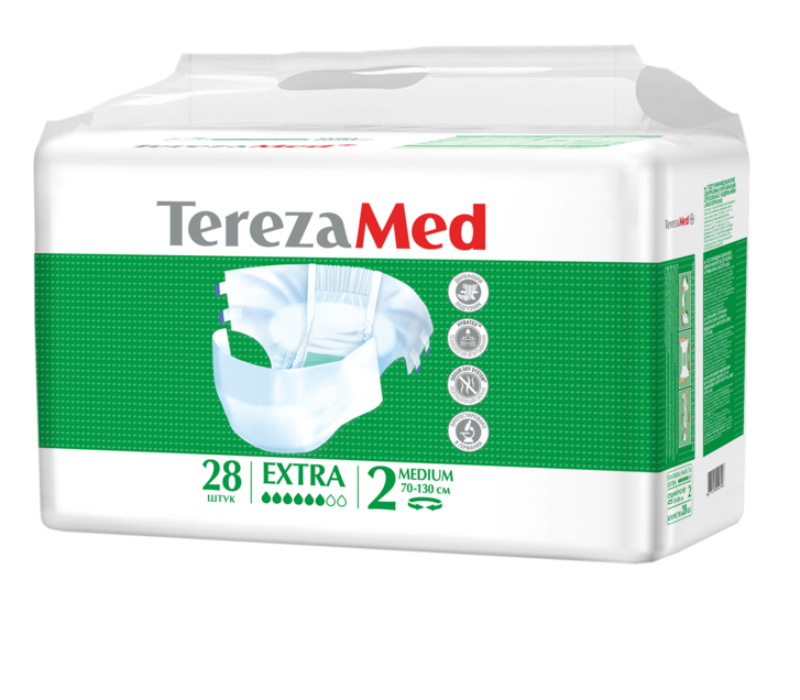 TerezaMed Extra Подгузники для взрослых дневные, Medium M (2), 28 шт, 70-130 см фото