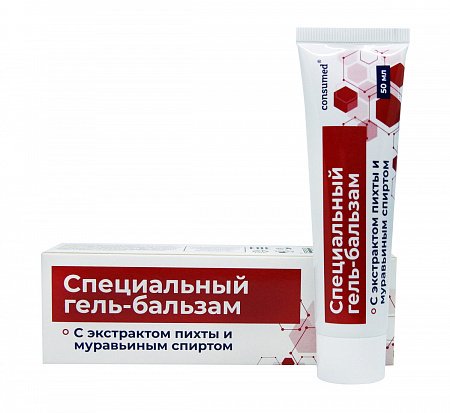Консумед гель-бальзам с экстрактом пихты и муравьиным спиртом, гель-бальзам, 50 мл, 1 шт. фото
