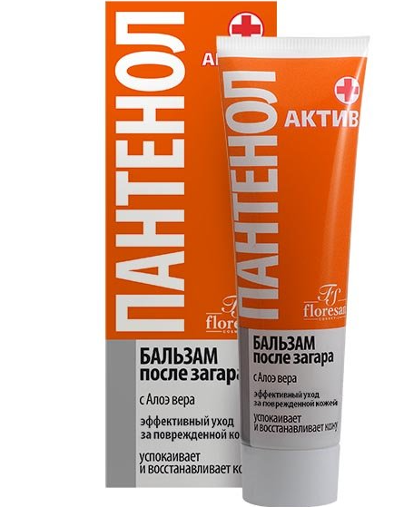 Floresan Бальзам после загара Пантенол Актив, бальзам для тела, 100 мл, 1 шт, с алоэ вера, Ф-313 фото