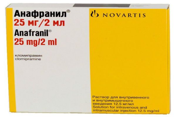 Анафранил, 12.5 мг/мл, раствор для внутривенного и внутримышечного введения, 2 мл, 10 шт. фото
