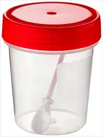 Контейнер для биопроб, 60 мл, 1 шт, с лопаткой фото