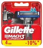 Gillette Mach 3 Turbo Кассеты, 4 шт. фото