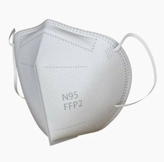Респиратор N95/FFP2, 1 шт, белый, без клапана фото
