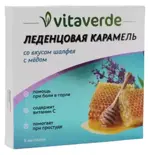 Vitaverde Леденцовая карамель с Витамином C, пастилки, 9 шт, мед-шалфей фото