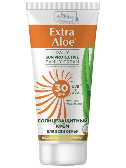 Extra Aloe солнцезащитный крем для всей семьи, крем, 100 мл, 1 шт, SPF 30 фото