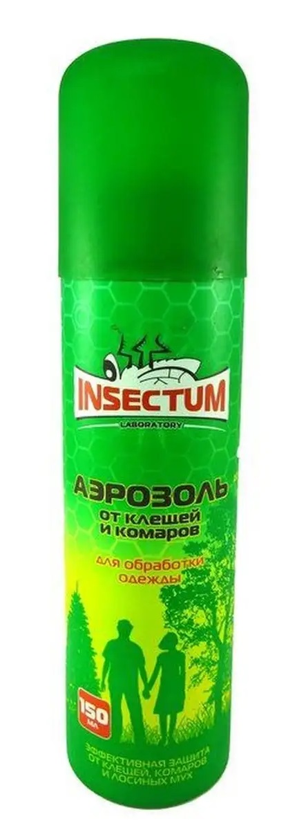 Insectum Laboratory Аэрозоль от клещей и комаров, аэрозоль, 150 мл, 1 шт. фото