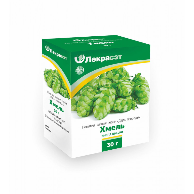 Хмеля соплодия, соплодия, 30 г, 1 шт. фото