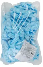 Шапочка модель плиссе спанбонд, размер 54-62 длина 48, 125 шт, голубого цвета, плотность 15г/м2, нестерильная фото 1