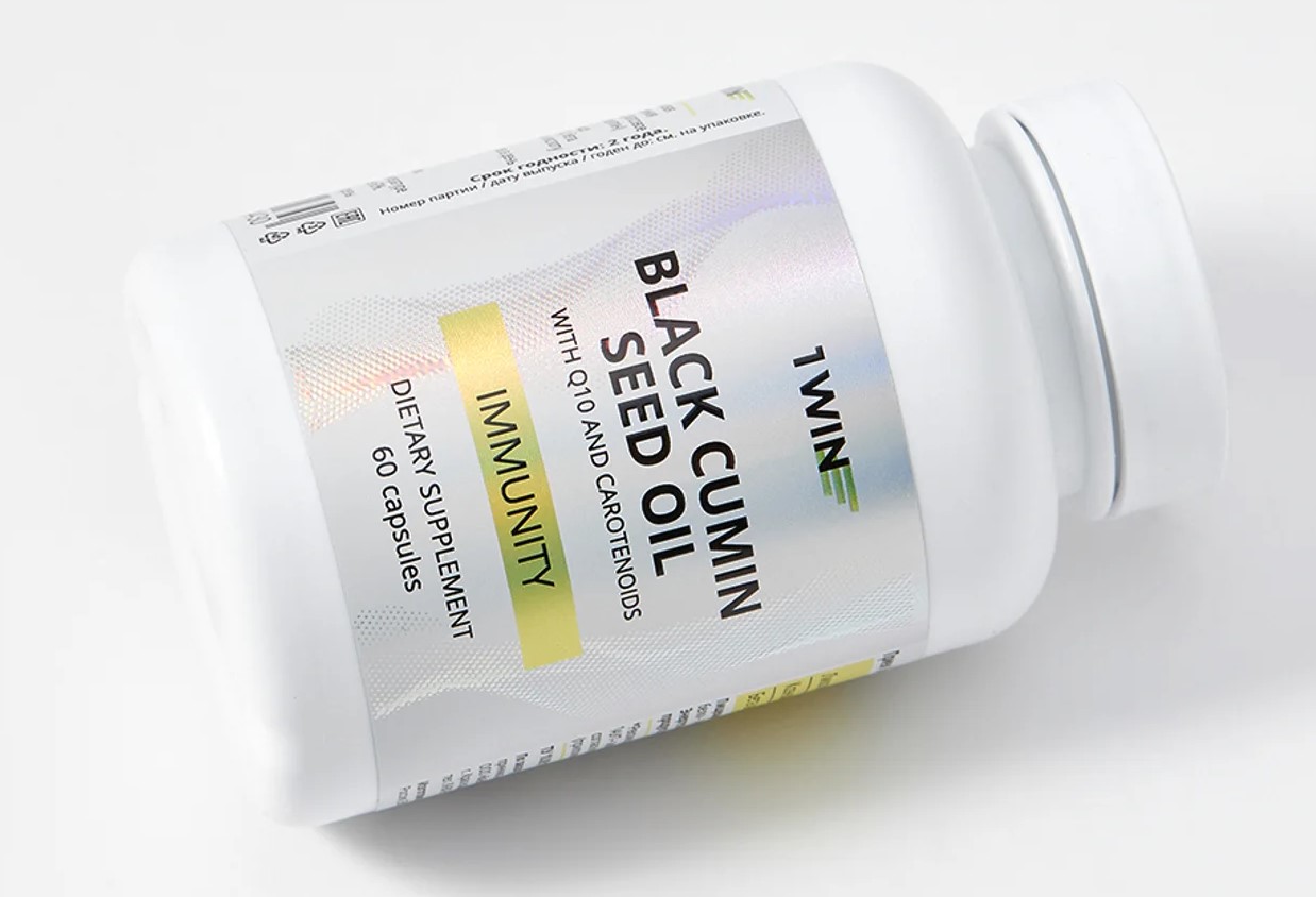 1WIN Масло черного тмина с коэнзимом Q10, капсулы, 60 шт. фото