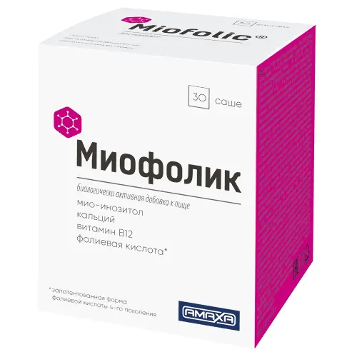 Миофолик, 2 г, порошок для приготовления раствора для приема внутрь, 30 шт. фото