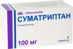 Суматриптан, 100 мг, таблетки, покрытые пленочной оболочкой, 6 шт. фото 