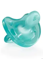 Chicco Physio Soft Пустышка силиконовая ортодонтическая, 0-6 месяцев, 1 шт, голубого цвета фото 2
