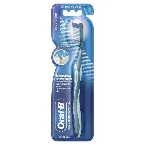 Oral-B Pro-Expert Advanced Зубная щетка Глубокое очищение, щетка зубная, 1 шт, средней жесткости фото