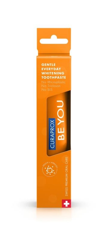 Curaprox Be You отбеливающая Зубная паста, паста зубная, 60 мл, 1 шт, персик + абрикос фото