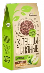 Доктор Нутришин Хлебцы льняные, хлебцы, 100 г, 1 шт, яблоко фото