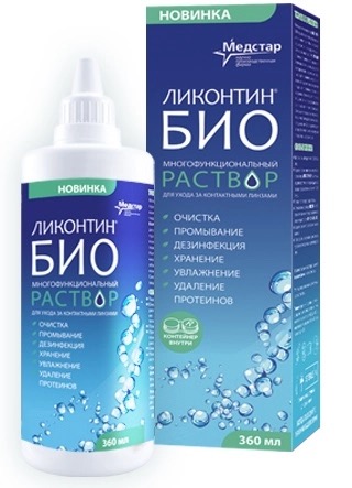 Ликонтин Био раствор для линз, раствор, 360 мл, 1 шт, с контейнером фото