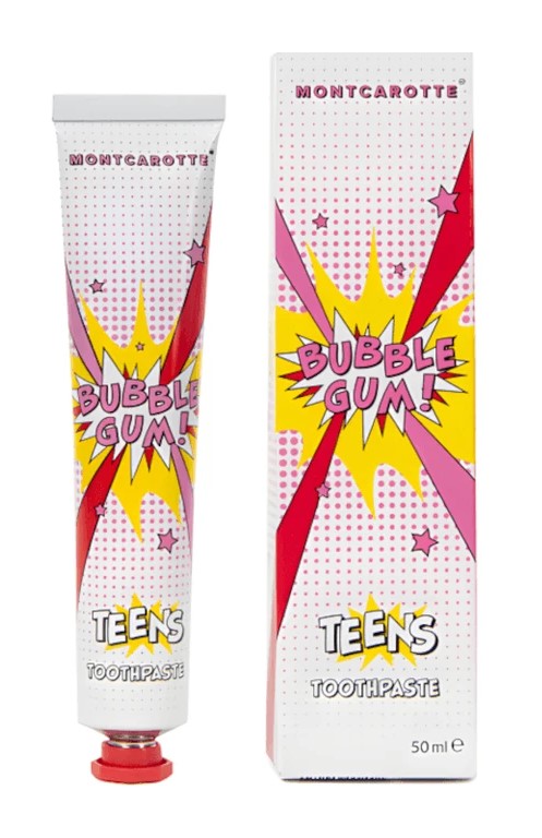 Montcarotte Teens Паста зубная детская, паста зубная, 50 мл, 1 шт, бабл гам фото