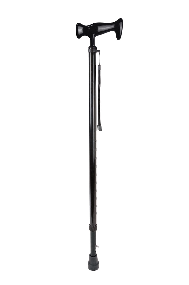 Трость металлическая телескопическая с ортопедической рукояткой AMCT23 BK, 1 шт, черного цвета фото