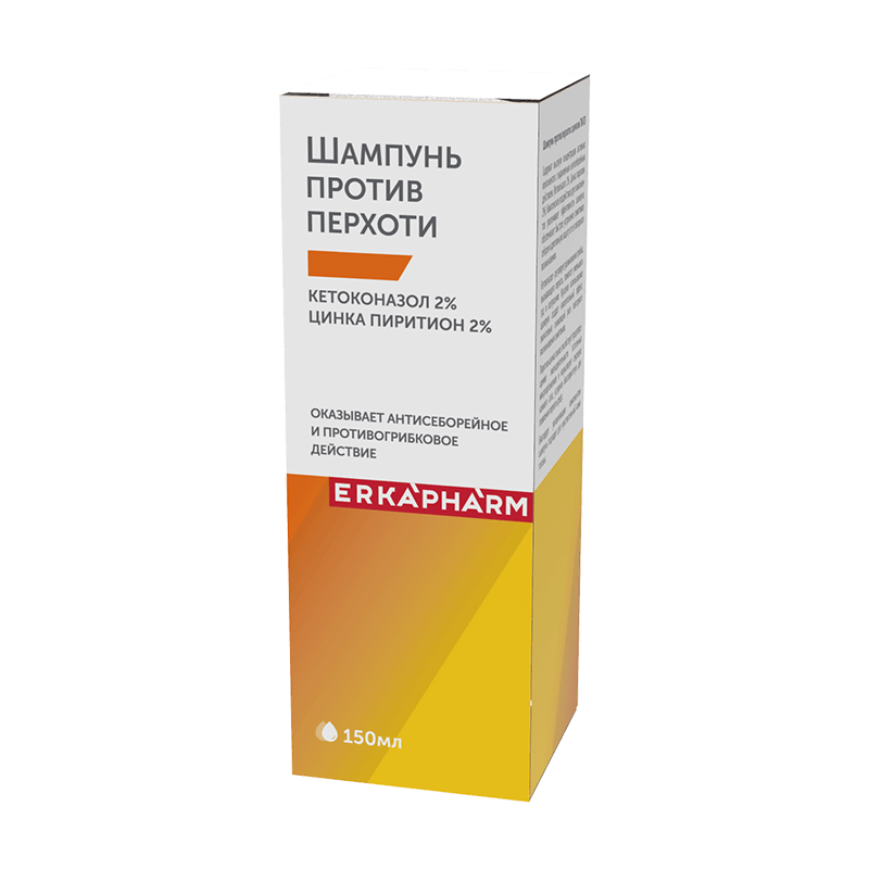 Эркафарм Шампунь против перхоти Кетоконазол-Цинк, шампунь, 150 мл, 1 шт. фото