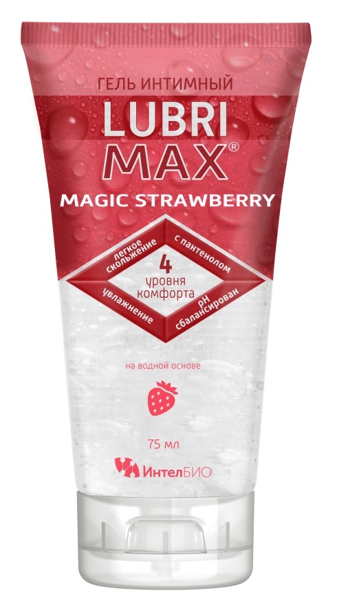 Lubrimax magic strawberry гель интимный, гель интимный, 75 мл, 1 шт. фото