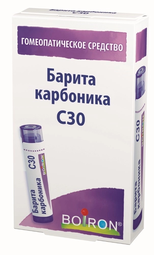 Барита карбоника С30, гранулы гомеопатические, 4 г, 1 шт. фото