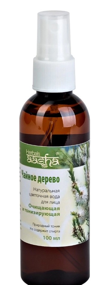 Aasha herbals вода цветочная натуральная для лица, 100 мл, 1 шт, чайное дерево фото