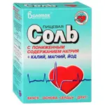 Соль пищевая с пониженным содержанием натрия+калий, магний, йод, 350 г, 1 шт. фото