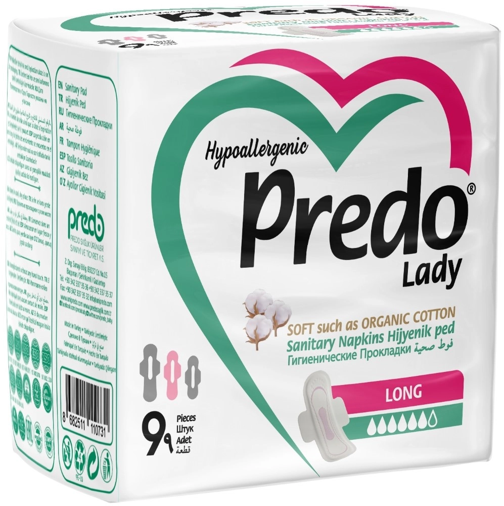 Predo Lady long Прокладки гигиенические, прокладки гигиенические, 9 шт. фото