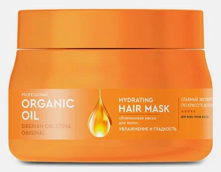 Professional Organic Oil Маска для волос облепиховая увлажнение и гладкость, маска для волос, 270 мл, 1 шт. фото