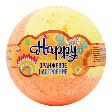 Happy двухцветный бурлящий шар Оранжевое настроение, 120 г, 1 шт. фото