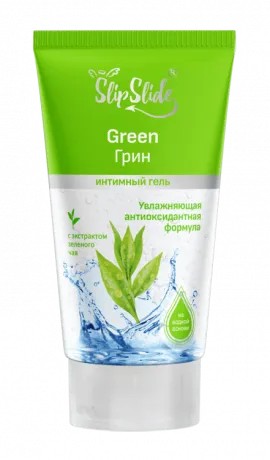 СлипСлайд Гель-смазка интимная увлажняющая антиоксидантная формула экстрактом зеленого чая, гель, 150 мл, 1 шт. фото