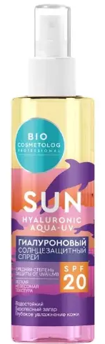 Bio cosmetolog professional спрей солнцезащитный гиалуроновый, 190 мл, 1 шт, SPF 20 фото