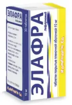 Элафра, 10 мг, таблетки, покрытые пленочной оболочкой, 30 шт. фото