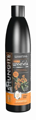 Природная аптека Сила шунгита, шампунь, 330 мл, 1 шт, интенсивный восстанавливающий фото