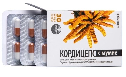Кордицепс с мумие Грибная серия, капсулы, 30 шт, с мумие фото