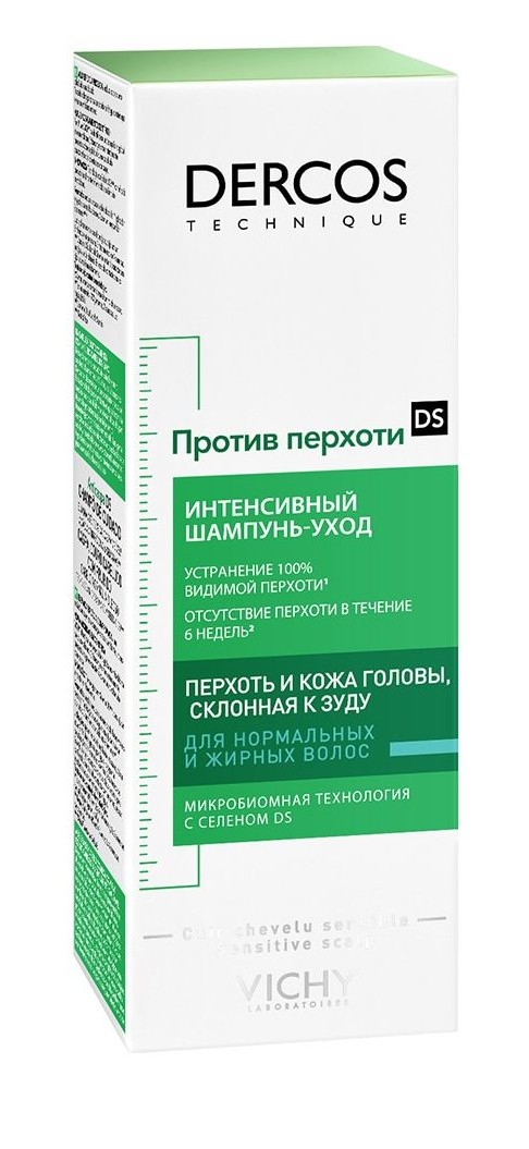 Vichy Dercos интенсивный Шампунь-уход против перхоти для нормальных и жирных волос, шампунь, 200 мл, 1 шт. фото